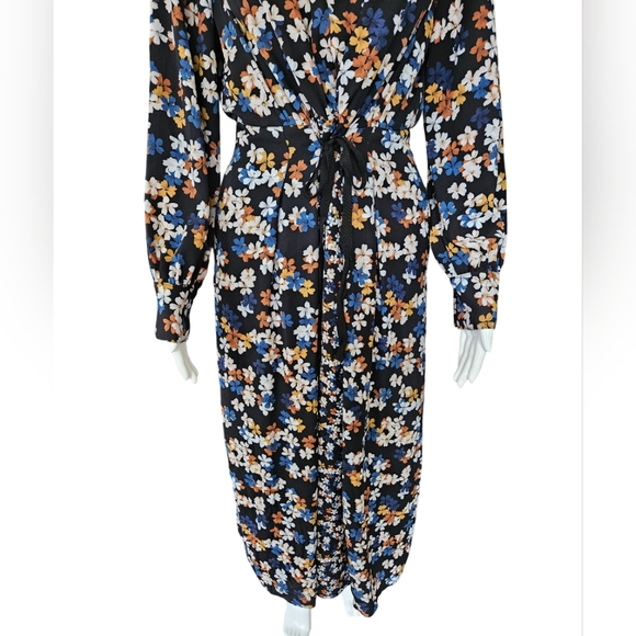 Jason Wu Collective x RTR Floral Tie Waist Long Sleeve Midi A-line Dress Size 6 - Picture 8 of 15